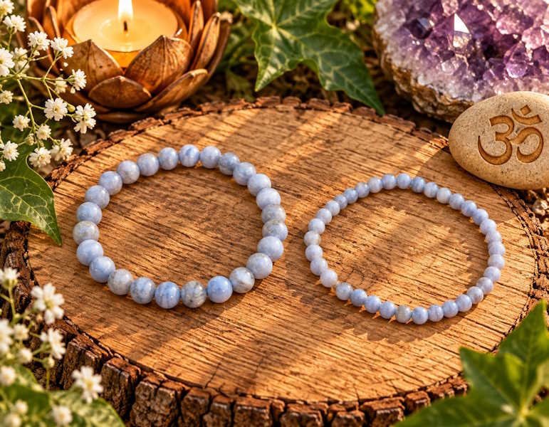 Pulsera calcedonia bola
